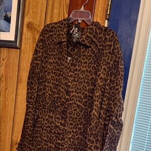 H&M Brown Animal Print Shirt